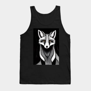 BLACK AND WHITE FOX Tank Top